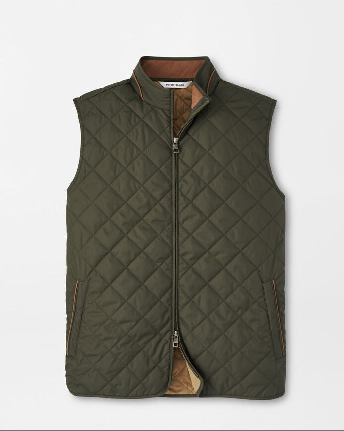 Peter Millar Essex Quilted Vest (Dark Olive) – Franco's Fine Clothier