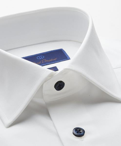 David Donahue Super Fine Twill Formal Dress Shirt Slim Fit | White Franco's Fine Clothier David Donahue Super Fine Twill Formal Dress Shirt Slim Fit | White Franco's Fine Clothier