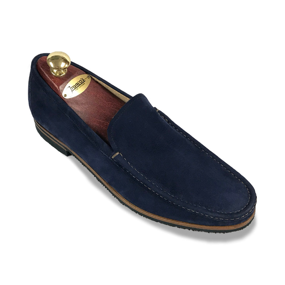 GRAVATI Size 11 Men’s Blue Suede Slip-On Loafers Amazon.com | Mens Dress Shoes Loafers Slip-Ons Suede  main image 3