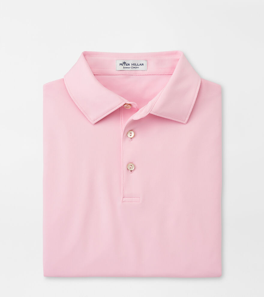 Peter Millar Solid Performance Jersey Polo | Palmer Pink