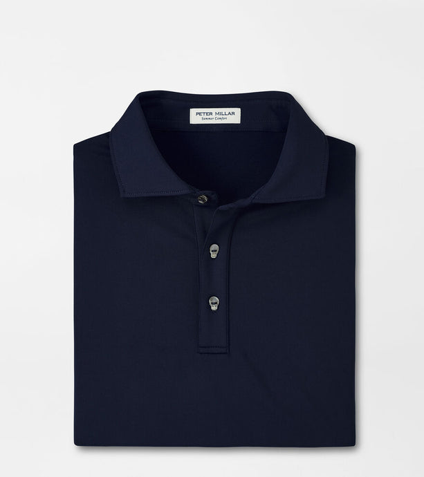 Peter Millar Solid Performance Jersey Polo | Navy