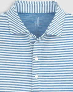 Johnnie-O -Seymour Striped Polo | Blue & White