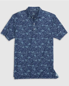 Johnnie-O Tailgater 2.0 Printed Polo - Navy