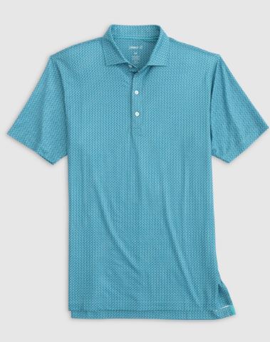Johnnie-O  Harvin Printed Polo | Teal