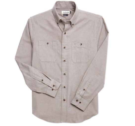 Tom Beckbe Brushed Cotton Twill Shirt | Tan