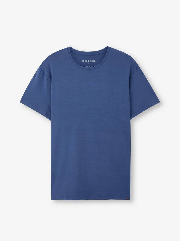 Derek Rose Basel Micro Modal T-Shirt (Sapphire)