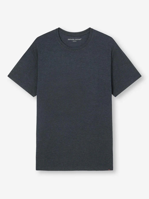Derek Rose Basel Micro Modal Stretch Anthracite T-Shirt