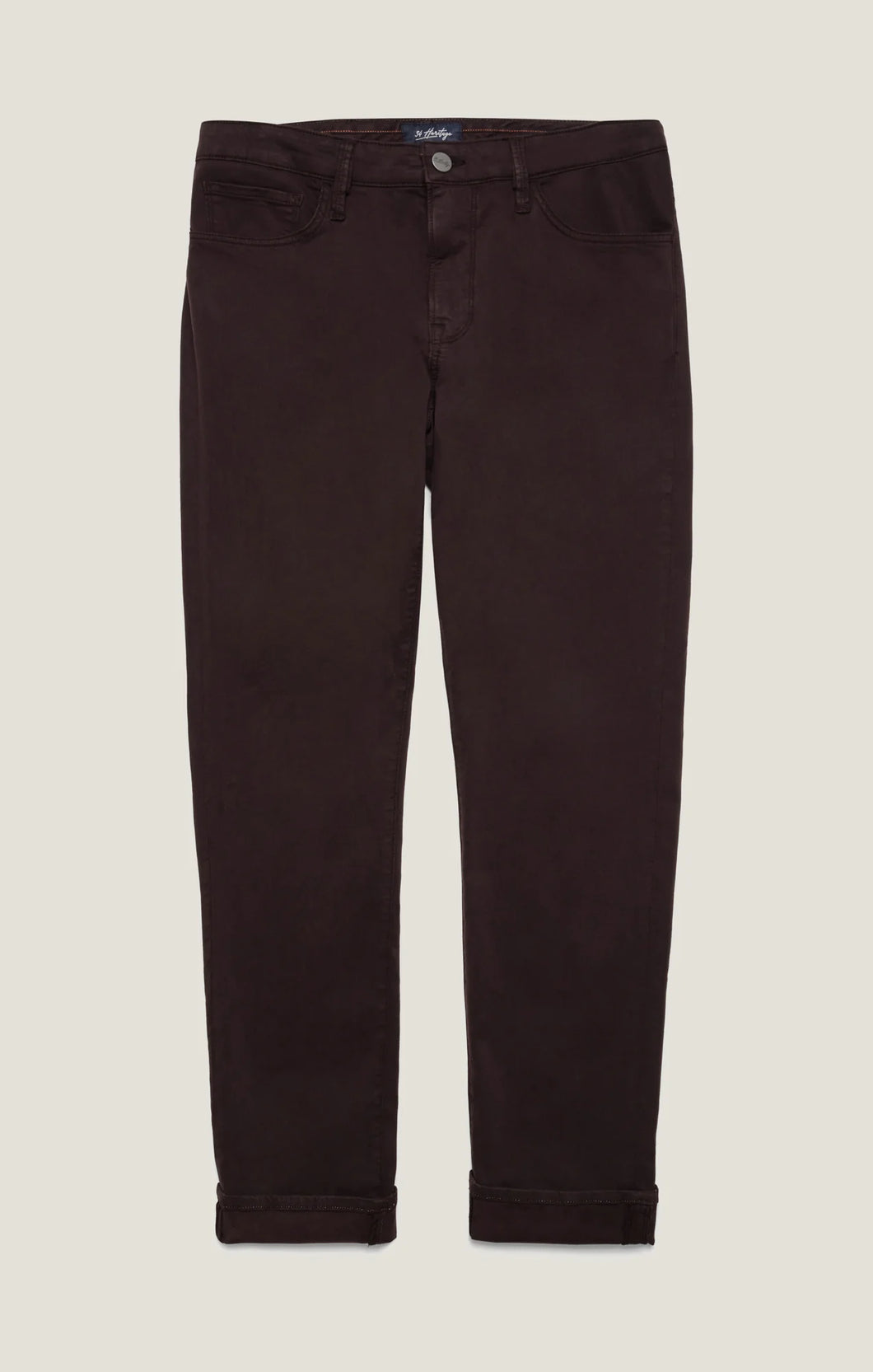 34 HERITAGE Charisma Twill Straight Leg Pant (Burgundy)