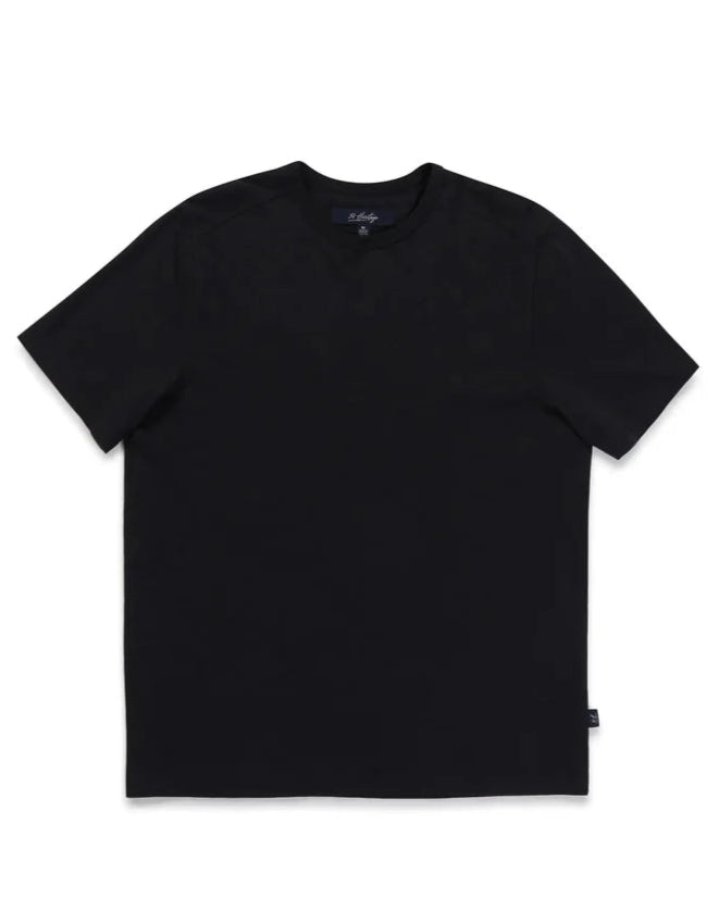 34 HERITAGE Basic Crew Neck T Shirt (Black)