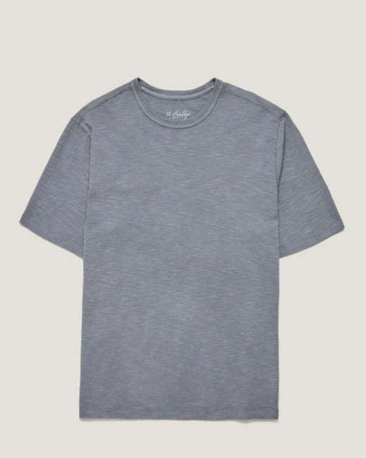 34 HERITAGE Slub Crew Neck T Shirt (Monument Grey)