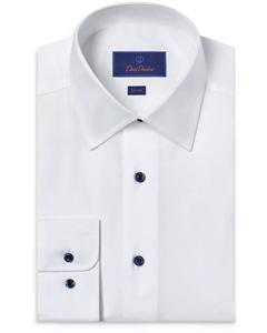 David Donahue Super Fine Twill Formal Dress Shirt Slim Fit