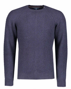 Peter Millar Collection Charlton Chevron Crew Sweater-Blue