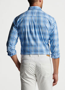 Peter Millar Walker Cotton-Stretch Sport Shirt | Cottage Blue