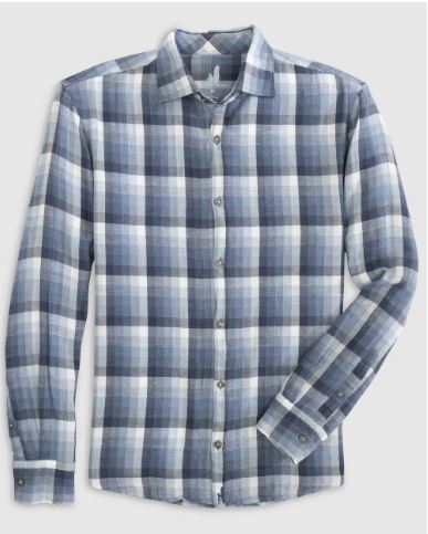Johnnie-O Roth Featherweight Button Up Shirt - Navy