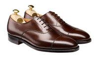 Cap-toe brown shoe