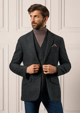 Alan Paine Surrey Tweed Lined Blazer (Green Check)