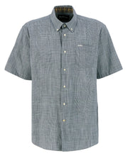 Short-sleeve checkered shirt on a white background