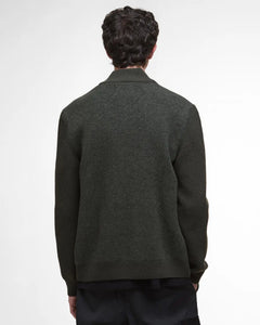 Barbour Milburn Zip Up Jumper (Dark Olive)