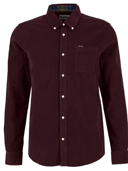 Barbour Ramsey Tailored Corded Shirt (Winter Red)