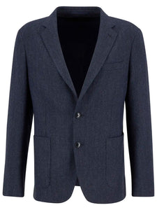 Barbour Sutherland Herringbone Blazer (Navy)
