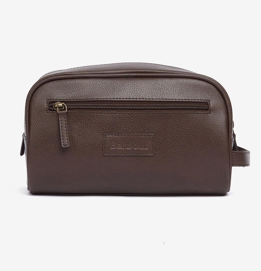 Barbour Leather Wash Bag