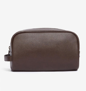 Barbour Leather Wash Bag