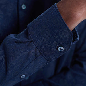 Bugatchi Axel Pinwale Paisley Shirt