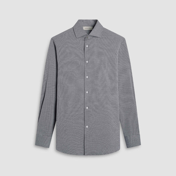 Bugatchi Devon Houndstooth Shirt (Black)