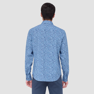 Bugatchi JAMES Leaf Print OoohCotton Shirt