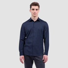 Bugatchi James Tech Check Shirt (Eggplant)