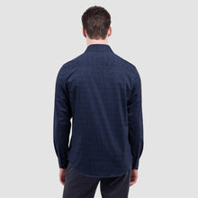 Bugatchi James Tech Check Shirt (Eggplant)