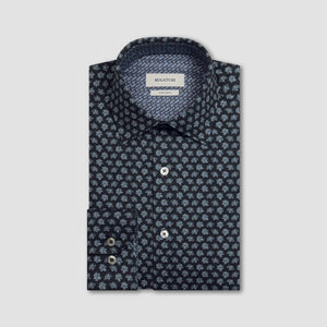Bugatchi Jimmy Double Sided Floral Shirt (Anthracite)