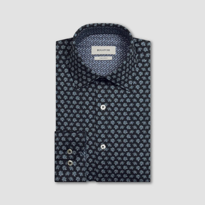 Floral patterned shirt on a light gray background