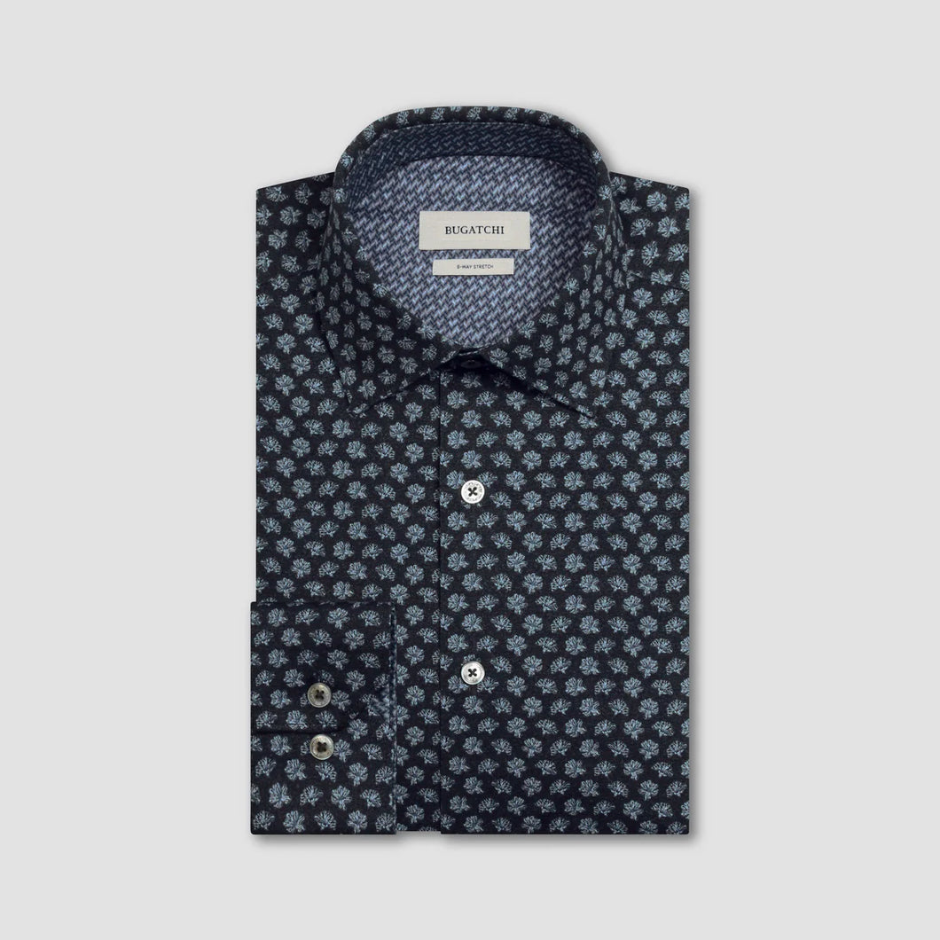 Bugatchi Jimmy Double Sided Floral Shirt (Anthracite)