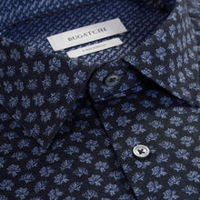 Bugatchi Jimmy Double Sided Floral Shirt (Anthracite)