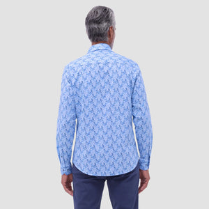 Bugatchi Jimmy Double-Sided Leaf & Diamond OoohCotton® Shirt
