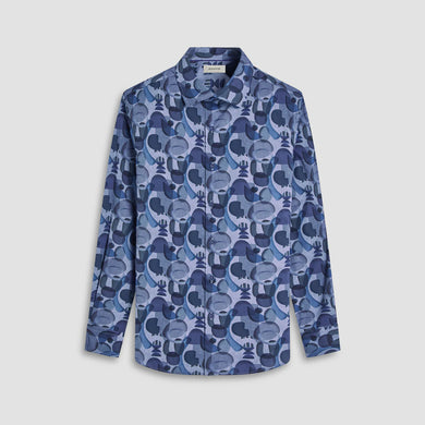 Bugatchi Julian Abstract Shirt (Cobalt)