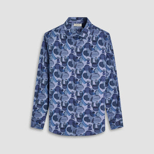 Bugatchi Julian Abstract Shirt (Cobalt)