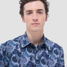 Bugatchi Julian Abstract Shirt (Cobalt)