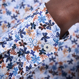 Bugatchi Julian Floral Shirt (Tan)