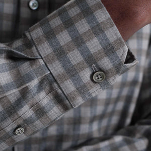 Bugatchi Karl Gingham Shirt (Walnut)