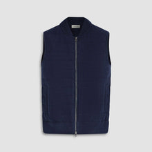 Bugatchi Melange Quilted Sweater Vest (Navy)