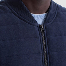 Bugatchi Melange Quilted Sweater Vest (Navy)