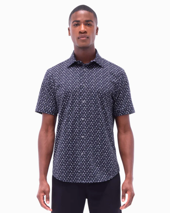Bugatchi Miles Guitar OoohCotton® Shirt (Black)