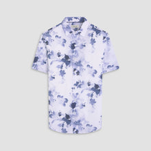 Bugatchi Orson Linen Floral Shirt (Steel)