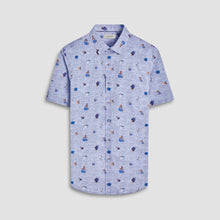 Bugatchi Orson Striped Floral Short-Sleeve Shirt