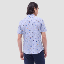 Bugatchi Orson Striped Floral Short-Sleeve Shirt