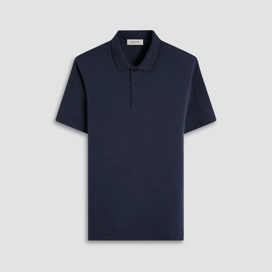 Bugatchi Oscar Ottoman Polo Shirt (Black)