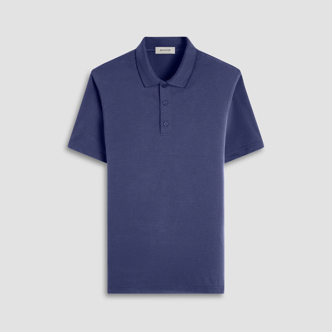 Bugatchi Oscar Ottoman Polo Shirt (Navy)