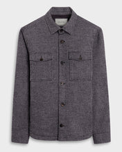 Houndstooth shacket in charcoal grey